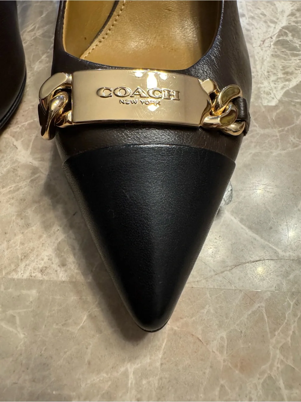 Coach Black and Gold Stiletto
Heels 6.5 - Picture 4 of 10
